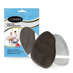   Полустельки Corbby - Гелевая линия - Half Gel Premium Black универсальная полустелька из геля, черные - арт.corb1455С упаковка 5 шт